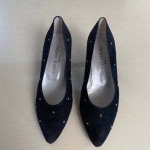 Vintage Black Suede pumps